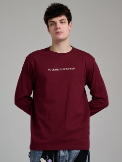 ЛОНГСЛИВ МУЖСКОЙ Бордовый