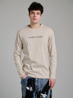 ЛОНГСЛИВ МУЖСКОЙ Бежевый