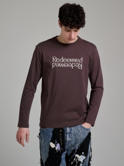 ЛОНГСЛИВ МУЖСКОЙ коричнево-бордовый