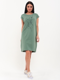 женское платье зеленый