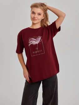 футболка женская  Бордовый