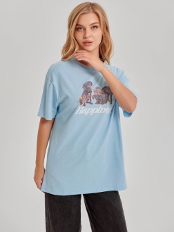 ФУТБОЛКА ЖЕНСКАЯ Голубой