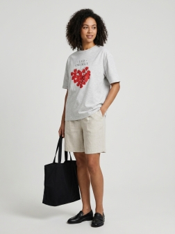 ФУТБОЛКА ЖЕНСКАЯ светло-серый меланж