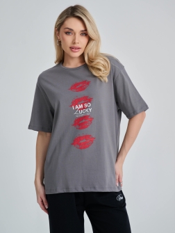 ФУТБОЛКА ЖЕНСКАЯ темно-серый