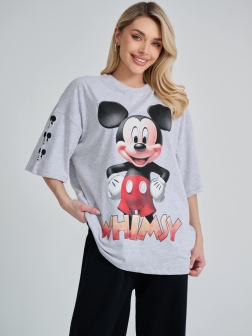 ФУТБОЛКА ЖЕНСКАЯ светло-серый меланж