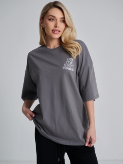 ФУТБОЛКА ЖЕНСКАЯ темно-серый