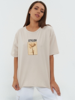 футболка женская  Кремовый