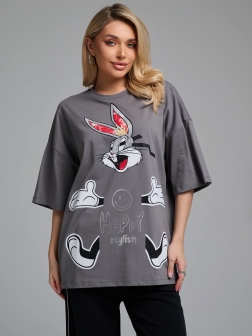 ФУТБОЛКА ЖЕНСКАЯ темно-серый