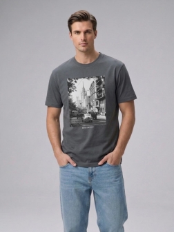 ФУТБОЛКА МУЖСКАЯ Темно серый