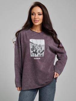 ЖЕНСКИЙ ЛОНГСЛИВ темно коричневый