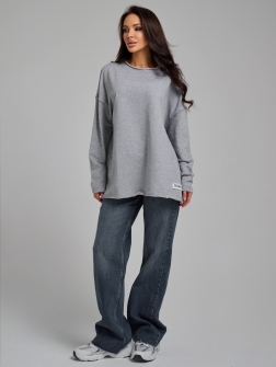 ЖЕНСКИЙ ЛОНГСЛИВ Серый меланж