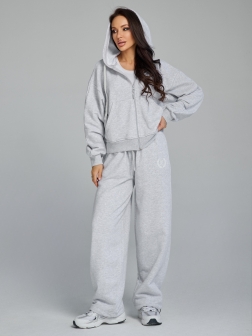 СПОРТИВНЫЙ КОСТЮМ ЖЕНСКИЙ  светло-серый меланж